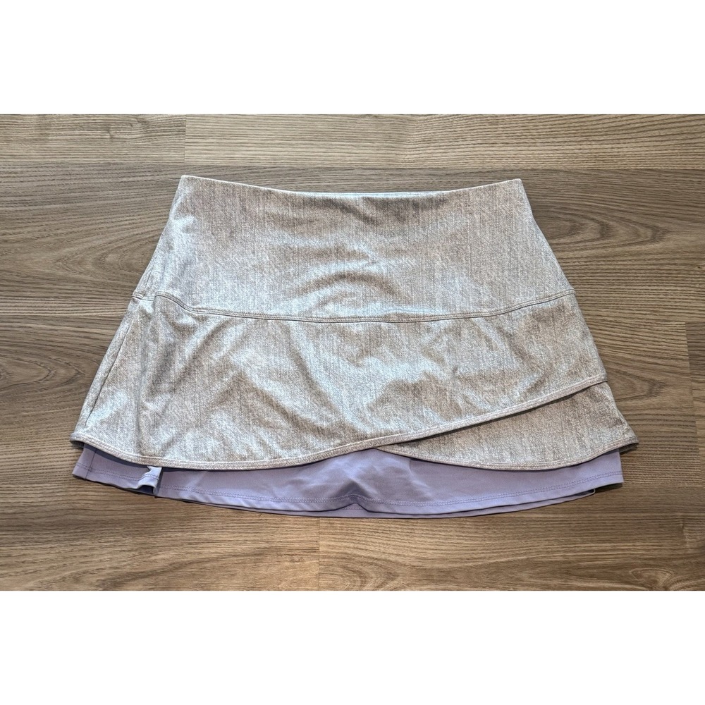 Lucky in Love Gray Lavender Tennis Skort Pickleball Women's size Medium Tiered